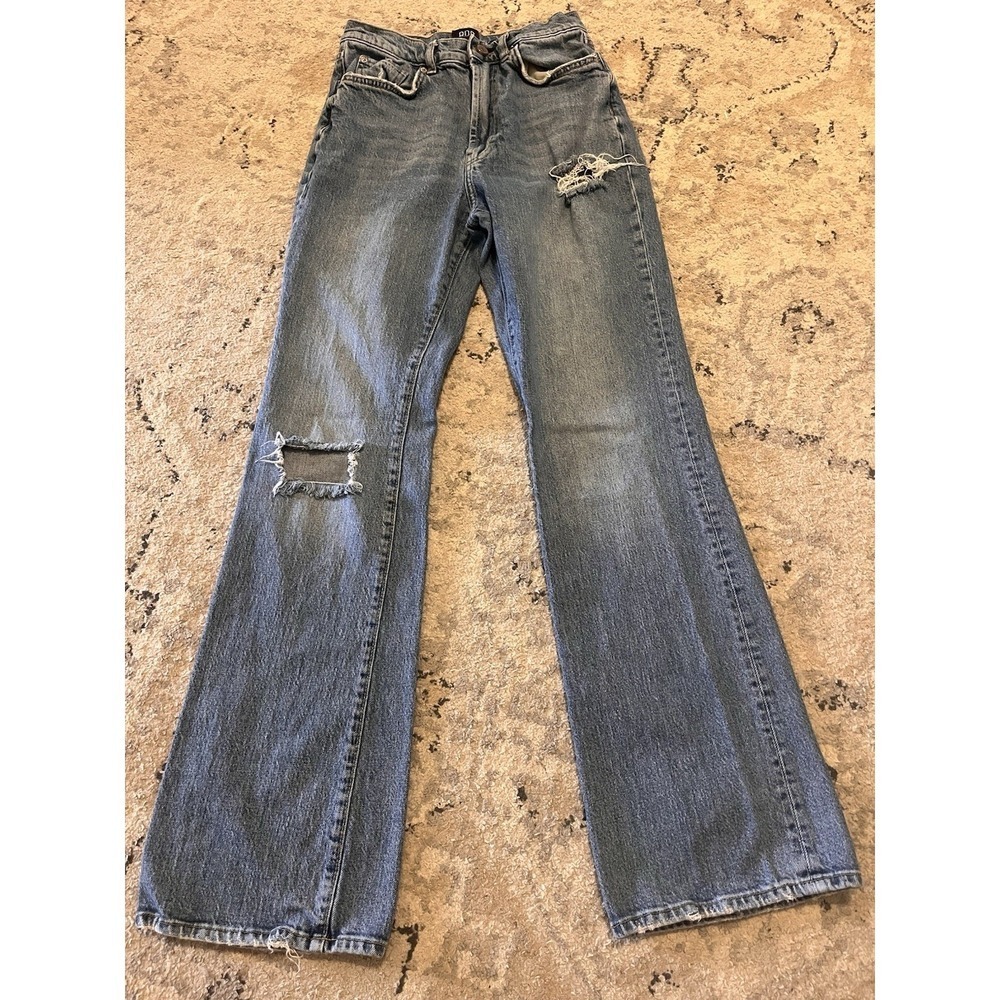 BDG Grunge Alt-Indie Y2K Distressed Jeans Size 27 High Rise Flare 90s Denim